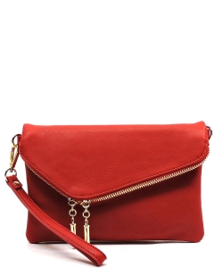 Leopard Envelope Clutch Crossbody Bag AD2585  RED